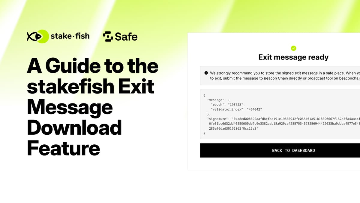 A Guide to the stakefish Exit Message Download Feature